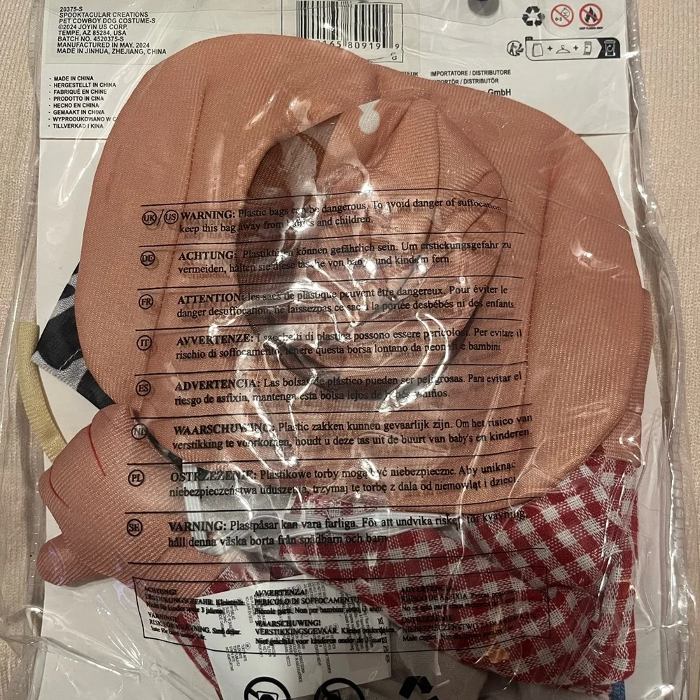 Cowboy Dog Costume with Hat‎ and Bandana